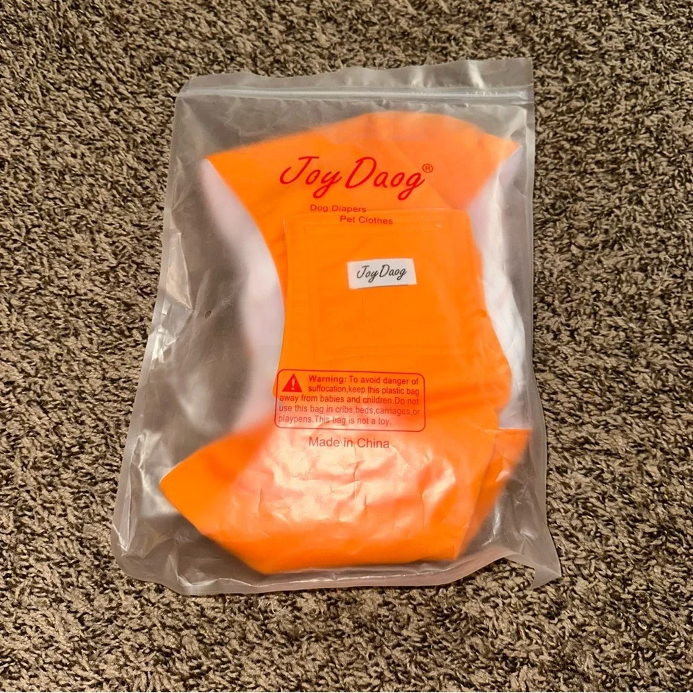 XXL Joy Daog Orange Dog Diaper
